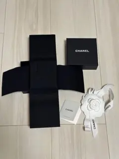 CHANEL シャネル　アクセサリー　ケース　空箱　カメリア　リボン　付属カード