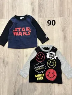 ツートンカラー 長袖 ロンT トレーナー まとめ売り 90