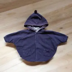 【コムサ・フォセット】フード付き リバーシブル アウター ネイビー
