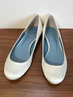 【美品】♡BENIR 24.5cm/12cmヒール ウェディングシューズ♡ 12cm Satin Open Toe / WH – BENIR