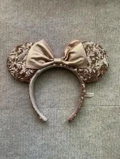 【美品】ミニーマウス カチューシャ スパンコール ディズニーランド