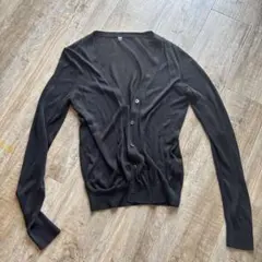 UNIQLO ブラック シースルーカーディガン M
