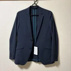 新品　撥水イージーケア　ノーリーズ　ジャケット　ネイビー　メンズのサムネイル