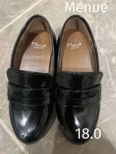 Menue ローファー　18㎝　ブラック