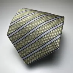 【2本おまとめご購入から2割引中】 金色と青のストライプ ネクタイ