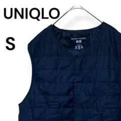 【極美品】ユニクロ ウォームパデッドベスト 収納袋付 黒 S 軽量 防寒 完売品