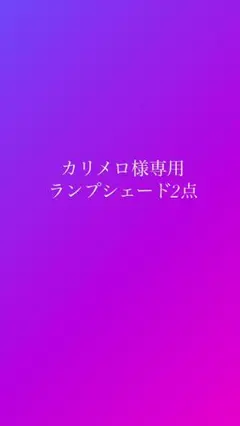 カリメロ様専用　ランプシェード2点