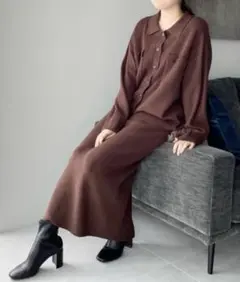 ローリーズファーム　ブラウン ニット セットアップ