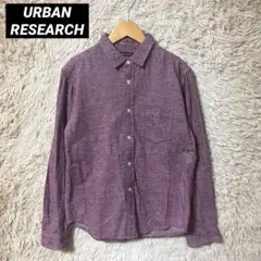 URBAN RESEARCH 長袖シャツ コットン 無地 ボルドー 38 メンズ