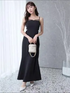 LIPSERVICE カットアウトマーメイドキャミワンピース　ブラック　Sサイズ