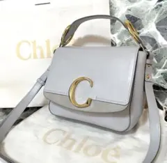 極美品　Chloe クロエシー　ハンドバッグ　ショルダー 2way ロゴ　レザー