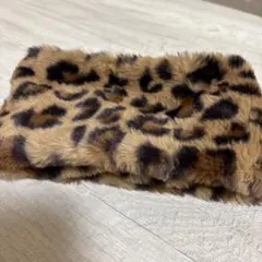 ヒョウ柄 マグネット式 ネックウォーマー