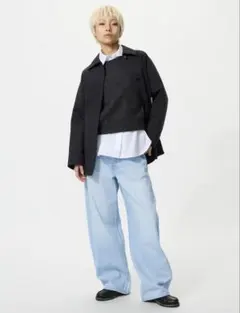 【美品】ユニクロ バギーカーブジーンズ 26サイズ