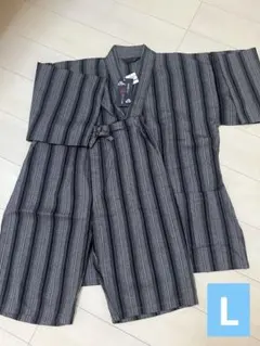 ストライプ柄 甚平 夏を楽しむ和のくつろぎ　Lサイズ