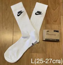 新品　ナイキ　エッセンシャル　クルーソックス　L(25-27cm) 白1足セットのサムネイル