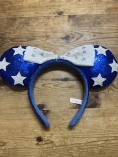 ミニーマウス耳カチューシャ 青