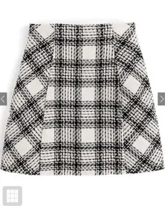 GRL インパン裏地付きチェック柄ツイードミニスカート[ta088]XS