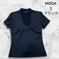 【美品】 MOGA 半袖 トップス ブラウス S ブラック 339
