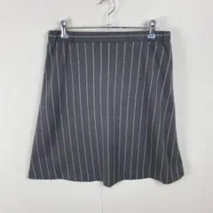 美品 SOUP スープ 台形 ひざ丈スカート ストライプ柄 Aライン 万能 Mのサムネイル