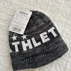 ATHLETA ニット帽 グレー ロゴ入りのサムネイル