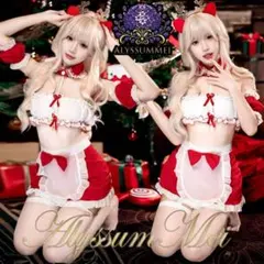 セクシー可愛いロリータメイド服サンタコスプレ衣装トナカイワンピースクリスマス聖夜