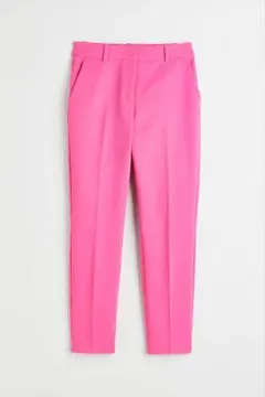 H&M ピンク テーパードパンツ スラックス