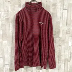 【美品】Callaway 長袖タートルネックシャツ サイズL ボーダー柄