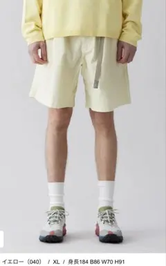 限定色 新品　GRAMICCI×UNFILO イエロー ショートパンツ XL