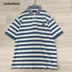 【canterbury】カンタベリー　ポロシャツ　ラガーシャツ　半袖　ボーダーLのサムネイル
