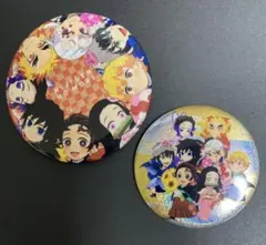 鬼滅の刃 ニジゲンノモリ ネオン缶バッジ ホロ缶 2点セット