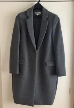 美品☆ENFOLD エンフォルド チェスターコート グレー メルトン生地 ENFOLD（エンフォルド）チェスターコート グレー サイズ:38(M位