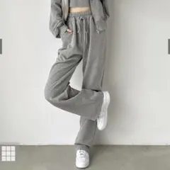 GRL スウェットパンツ(ワイドパンツ) グレー L