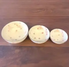 新品　小皿　小鉢　煮物皿　和食器　桜柄　セット　3枚組