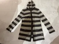 バーバリー　ストライプ フード付き カーディガン