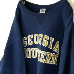 ラッセル ジョージア サザン スウェットトレーナーXL ネイビー 紺色 古着
