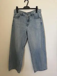 ライトブルー ストレートデニムパンツ