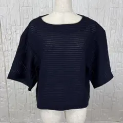 【美品】【INED イネド】ブラック　ブラウス　9/M 美シルエット◎【I6】のサムネイル