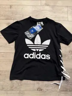 adidas 黒 M Tシャツ サイドレースアップ