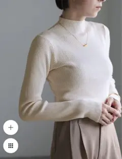 【タグ付新品】セレクトモカ プチハイネックリブニット　アイボリー