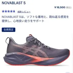 アシックスNOVABLAST5 新品未使用27.0cm NOVABLAST 5 WIDE | Men | BLACK/CARRIER GREY | Men's Running