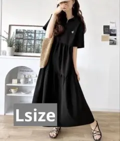 クラシカルエルフ　胸刺繍サッカーハーフZIPワンピース（ロング）