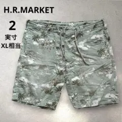 ハリウッドランチマーケット ハーフパンツ　ショートパンツ XL相当　アロハ柄のサムネイル