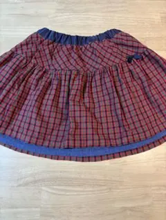 ファミリア　リバーシブル　スカート　ファミリアチェック　デニム