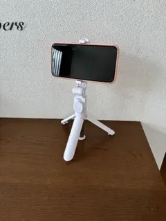 スマホ用 自撮り棒 三脚 スタンド ホワイト