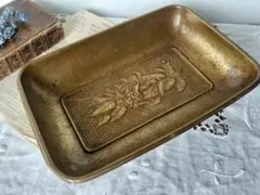 アンティーク フランス 真鍮製 トレイ 花装飾 - メルカリ