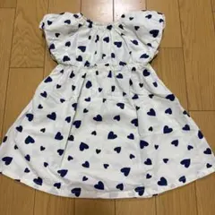 ハート柄 半袖ワンピース 100サイズ