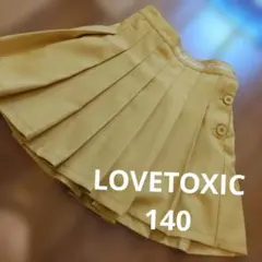 ラブトキシックスカート140イエロー プリーツミニインナーパンツ短パン