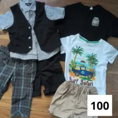 H&M、 GLOBALWORK などTシャツ パンツ7点セット 100cm