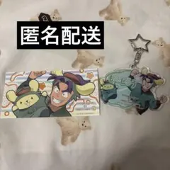 潮江文次郎　忍たまアモカフェ　アクリルキーホルダー　繋がるステッカー