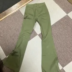 ３０日までセール ANAPオリーブグリーン ブーツカットデニム Sサイズ